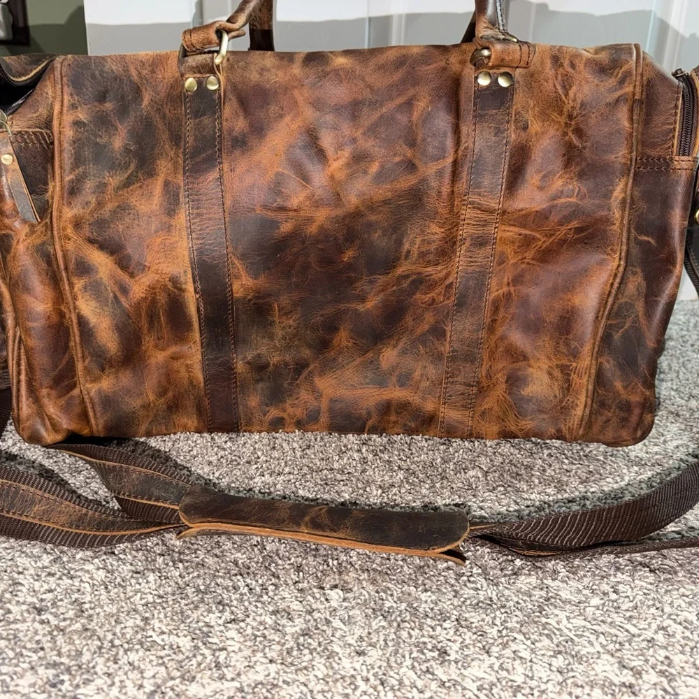 Large Vintage Leather Men's Bag